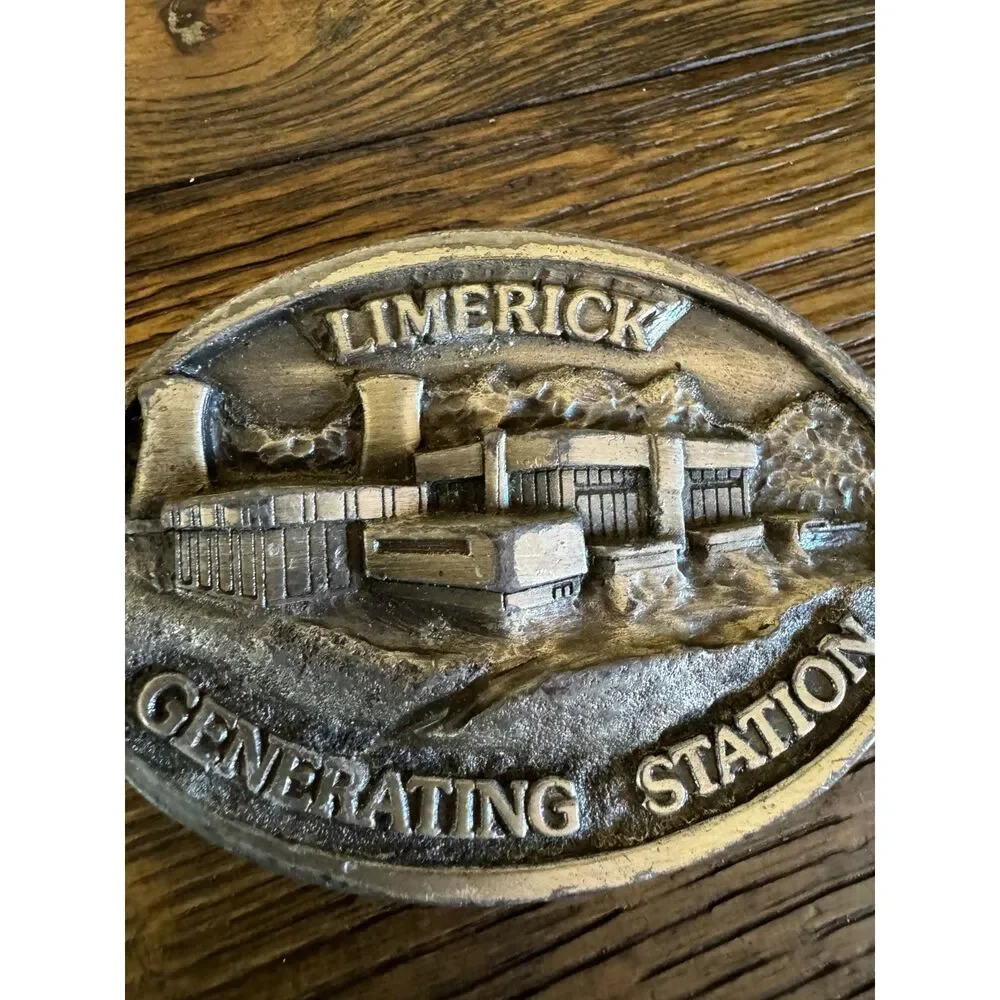 Limerick Generating Station vintage belt buckle great detail